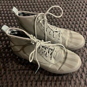Keds shoes SZ 8 grey stripes lace ups ankle booties